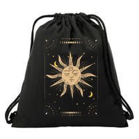 Dark Academia Aesthetic Light Academia Sun And Moon Tarot Drawstring Bag