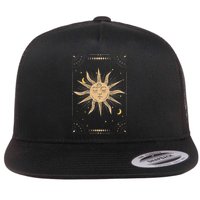 Dark Academia Aesthetic Light Academia Sun And Moon Tarot Flat Bill Trucker Hat