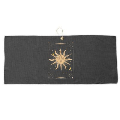 Dark Academia Aesthetic Light Academia Sun And Moon Tarot Large Microfiber Waffle Golf Towel