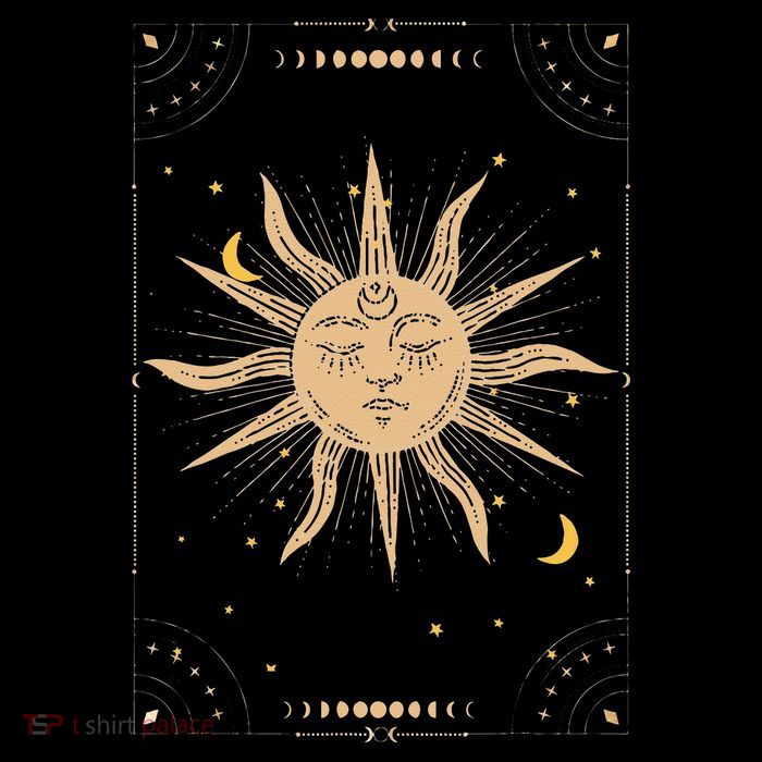 Dark Academia Aesthetic Light Academia Sun And Moon Tarot Poster