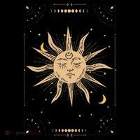 Dark Academia Aesthetic Light Academia Sun And Moon Tarot Sustainable Knit Beanie