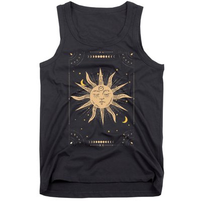 Dark Academia Aesthetic Light Academia Sun And Moon Tarot Tank Top