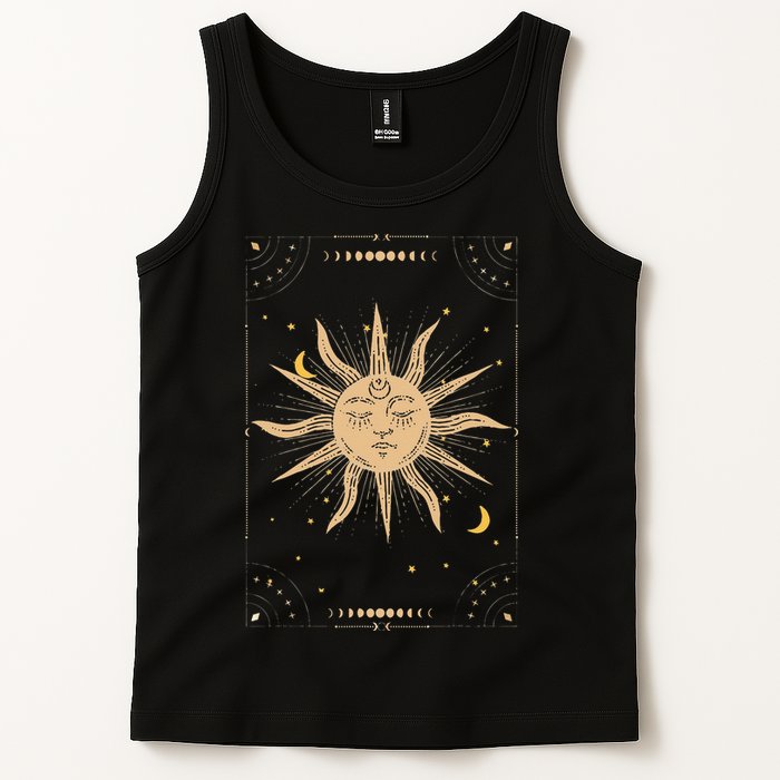 Dark Academia Aesthetic Light Academia Sun And Moon Tarot Tank Top