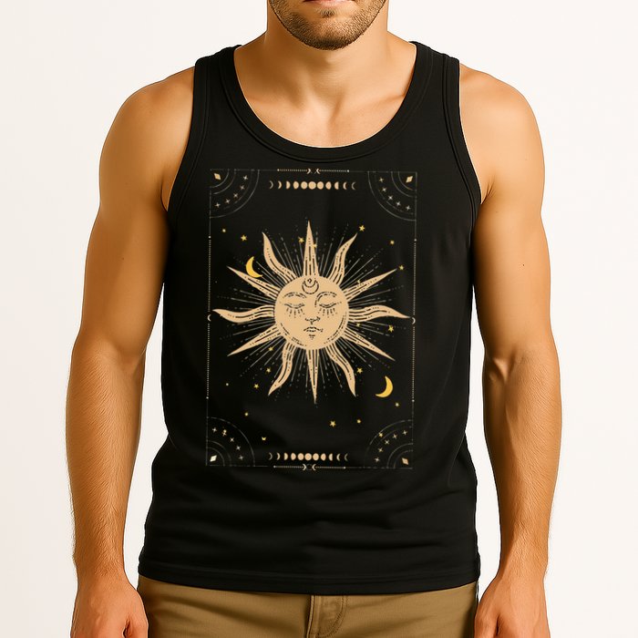 Dark Academia Aesthetic Light Academia Sun And Moon Tarot Tank Top