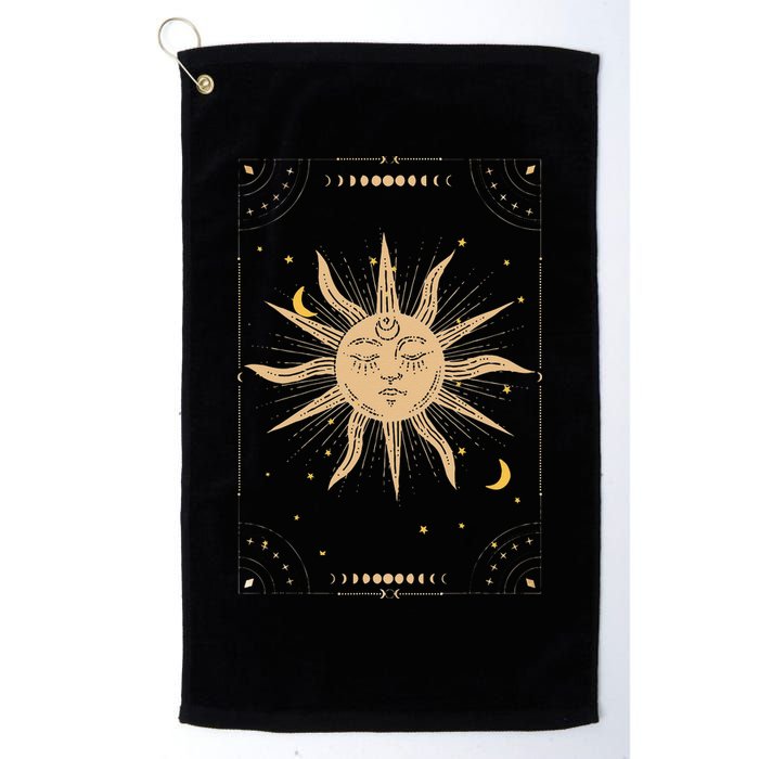 Dark Academia Aesthetic Light Academia Sun And Moon Tarot Golf Towel