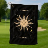 Dark Academia Aesthetic Light Academia Sun And Moon Tarot Golf Towel