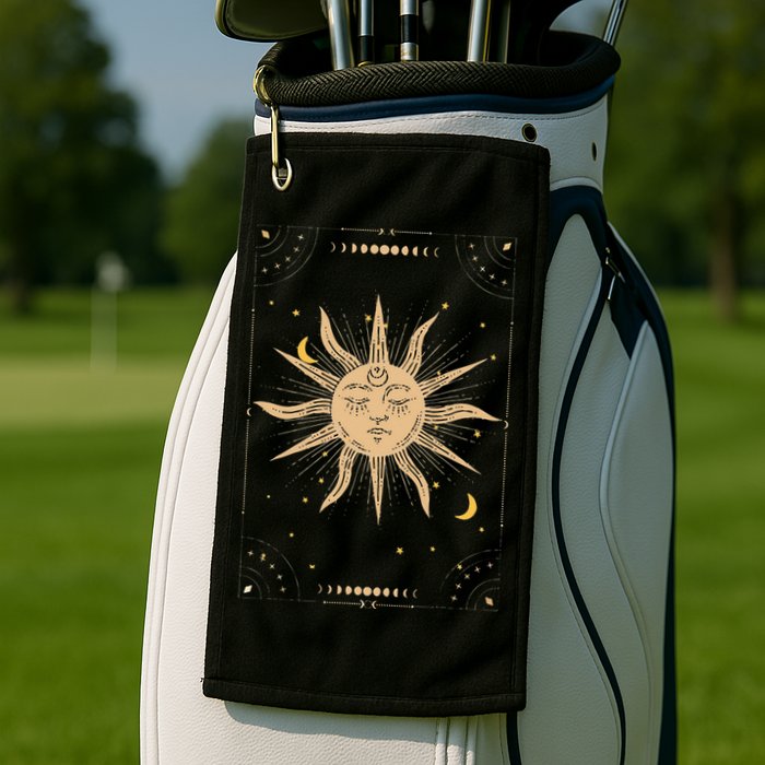 Dark Academia Aesthetic Light Academia Sun And Moon Tarot Golf Towel