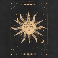 Dark Academia Aesthetic Light Academia Sun And Moon Tarot Golf Towel