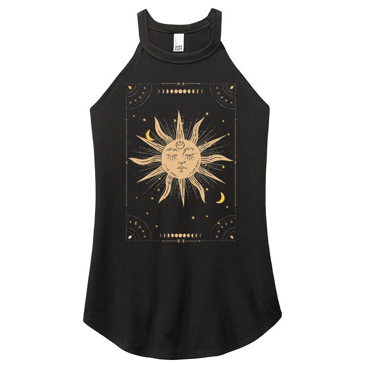 Dark Academia Aesthetic Light Academia Sun And Moon Tarot Women's Perfect Tri Rocker Tank
