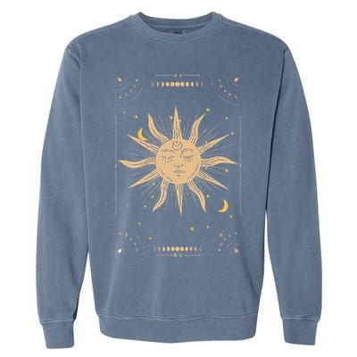 Dark Academia Aesthetic Light Academia Sun And Moon Tarot Garment-Dyed Sweatshirt