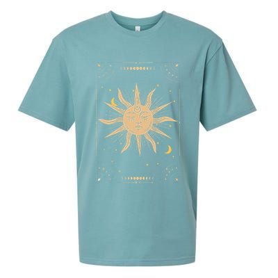 Dark Academia Aesthetic Light Academia Sun And Moon Tarot Sueded Cloud Jersey T-Shirt