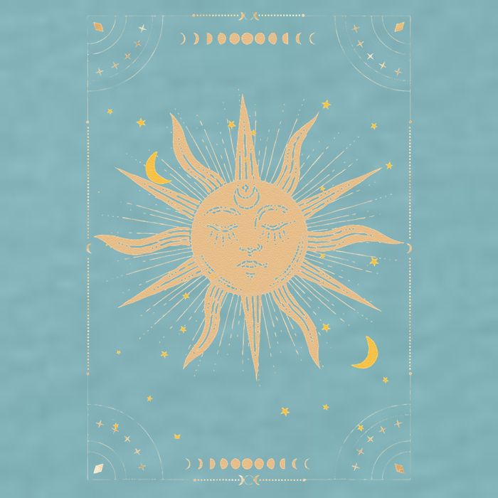 Dark Academia Aesthetic Light Academia Sun And Moon Tarot Sueded Cloud Jersey T-Shirt