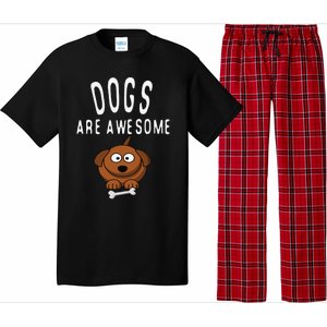 Dogs Are Awesome Dog Lovers With Dogs On Them Cute Pajama Set