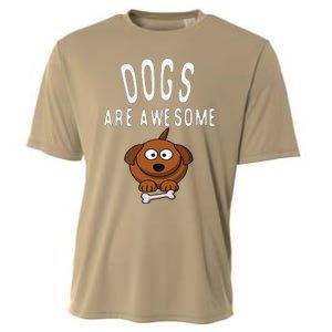 Dogs Are Awesome Dog Lovers With Dogs On Them Cute Cooling Performance Crew T-Shirt