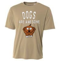 Dogs Are Awesome Dog Lovers With Dogs On Them Cute Cooling Performance Crew T-Shirt