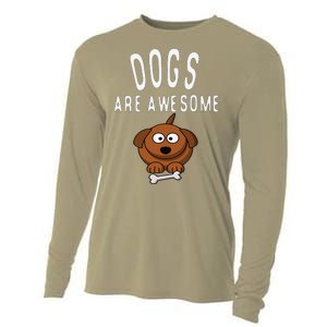 Dogs Are Awesome Dog Lovers With Dogs On Them Cute Cooling Performance Long Sleeve Crew