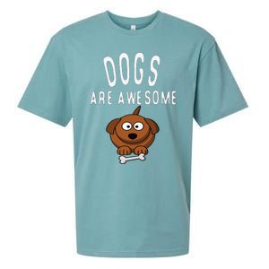 Dogs Are Awesome Dog Lovers With Dogs On Them Cute Sueded Cloud Jersey T-Shirt