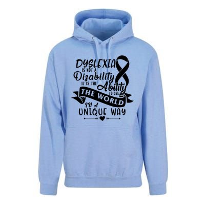 Dyslexia Awareness Ability See World Unique Not Disability Gift Unisex Surf Hoodie