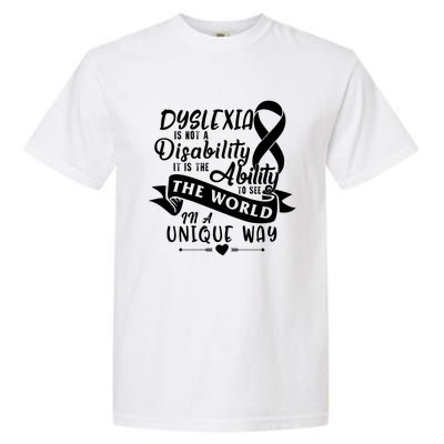 Dyslexia Awareness Ability See World Unique Not Disability Gift Garment-Dyed Heavyweight T-Shirt