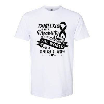 Dyslexia Awareness Ability See World Unique Not Disability Gift Softstyle CVC T-Shirt