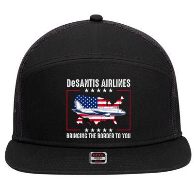 DeSantis Airlines American US Flag 7 Panel Mesh Trucker Snapback Hat