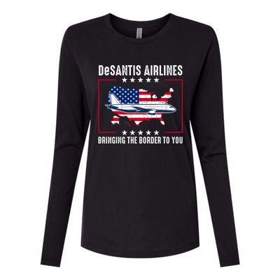 DeSantis Airlines American US Flag Womens Cotton Relaxed Long Sleeve T-Shirt