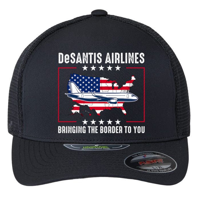 DeSantis Airlines American US Flag Flexfit Unipanel Trucker Cap