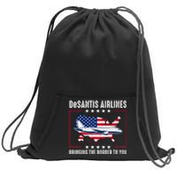 DeSantis Airlines American US Flag Sweatshirt Cinch Pack Bag