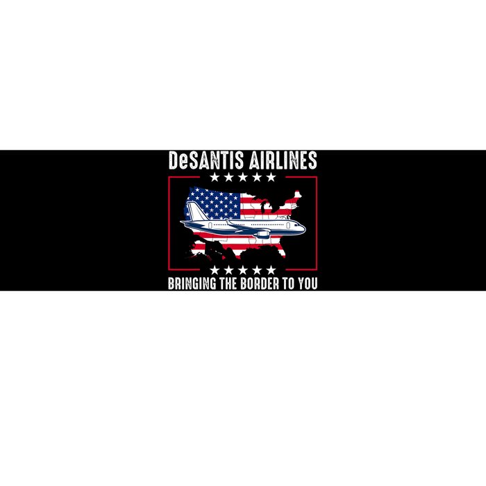 DeSantis Airlines American US Flag Bumper Sticker