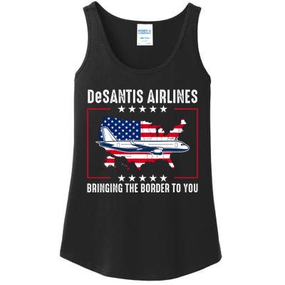 DeSantis Airlines American US Flag Ladies Essential Tank