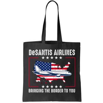 DeSantis Airlines American US Flag Tote Bag