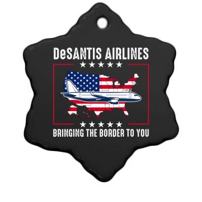 DeSantis Airlines American US Flag Ceramic Star Ornament