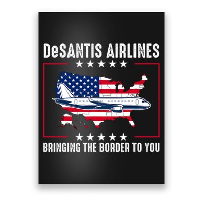 DeSantis Airlines American US Flag Poster