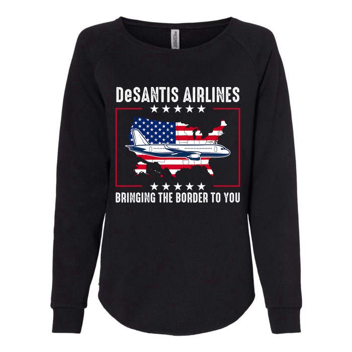 DeSantis Airlines American US Flag Womens California Wash Sweatshirt