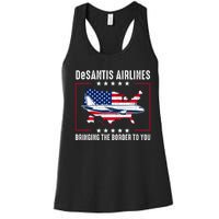 DeSantis Airlines American US Flag Women's Racerback Tank