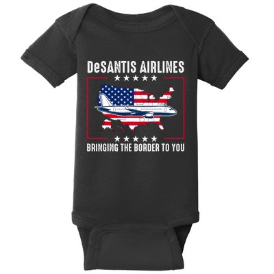 DeSantis Airlines American US Flag Baby Bodysuit