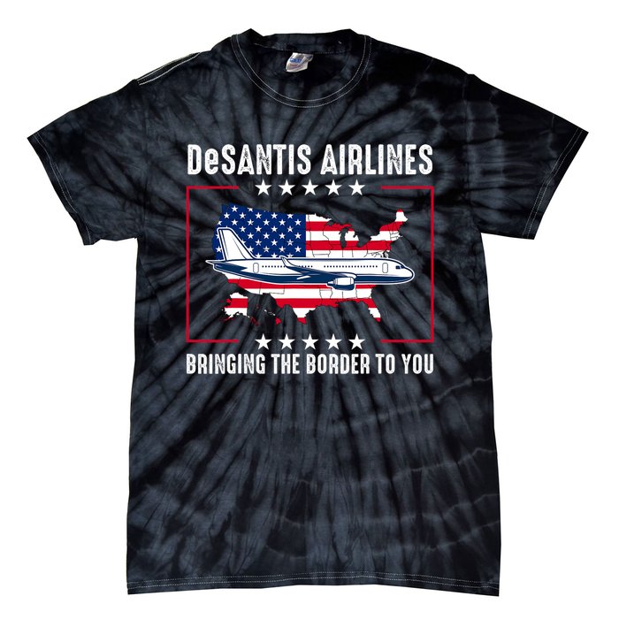 DeSantis Airlines American US Flag Tie-Dye T-Shirt