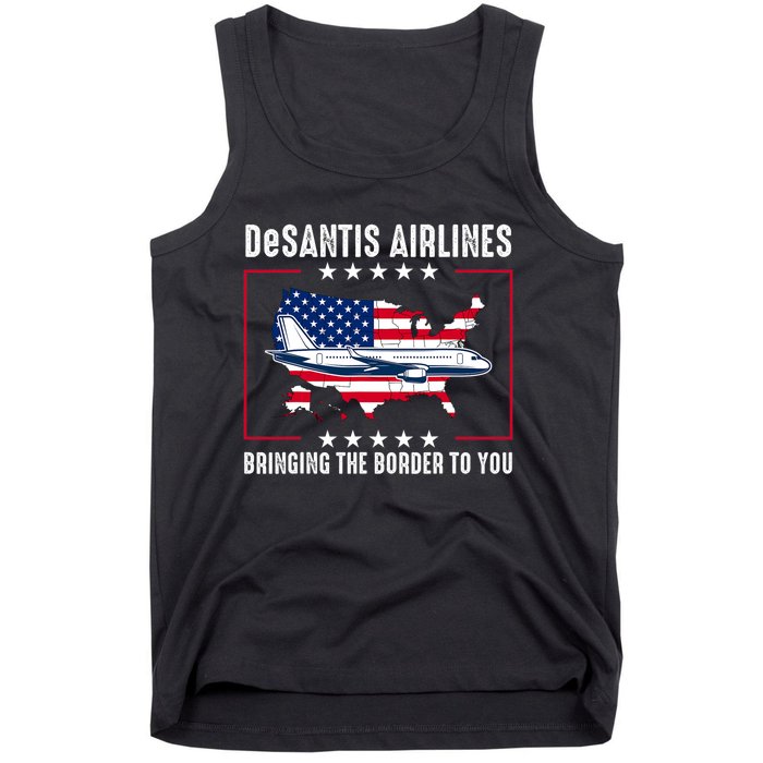 DeSantis Airlines American US Flag Tank Top