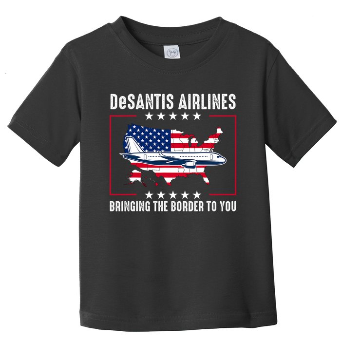 DeSantis Airlines American US Flag Toddler T-Shirt