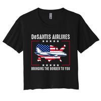 DeSantis Airlines American US Flag Women's Crop Top Tee