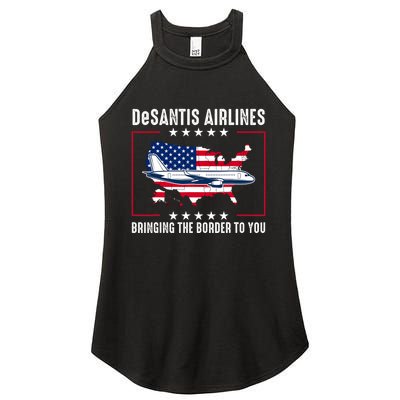 DeSantis Airlines American US Flag Women's Perfect Tri Rocker Tank