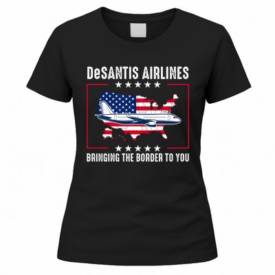 DeSantis Airlines American US Flag Women's T-Shirt