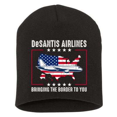 DeSantis Airlines American US Flag Short Acrylic Beanie