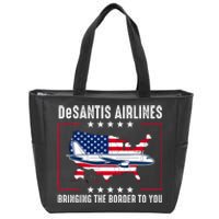 DeSantis Airlines American US Flag Zip Tote Bag