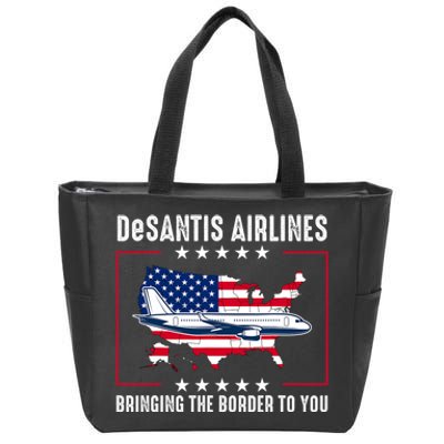 DeSantis Airlines American US Flag Zip Tote Bag