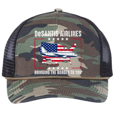 DeSantis Airlines American US Flag Retro Rope Trucker Hat Cap