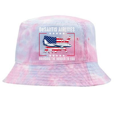 DeSantis Airlines American US Flag Tie-Dyed Bucket Hat