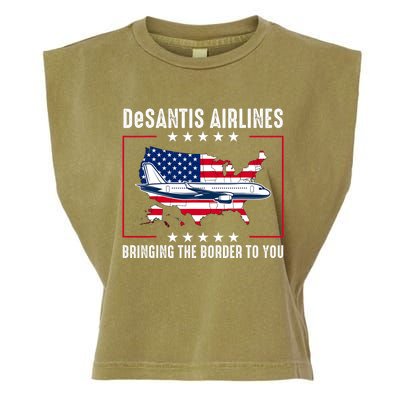 DeSantis Airlines American US Flag Garment-Dyed Women's Muscle Tee