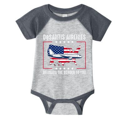 DeSantis Airlines American US Flag Infant Baby Jersey Bodysuit