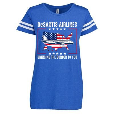 DeSantis Airlines American US Flag Enza Ladies Jersey Football T-Shirt